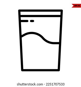 ilustration of drinks line icon