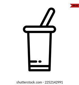 ilustration of drinks line icon