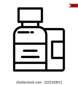 ilustration of drinks line icon