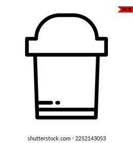 ilustration of drinks line icon