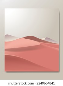 Ilustration of dunes in a desert - vector