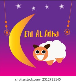ilustration Eid Al Adha for muslim celebration
