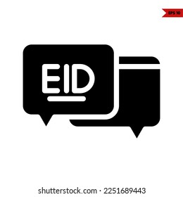 ilustration of eid glyph icon