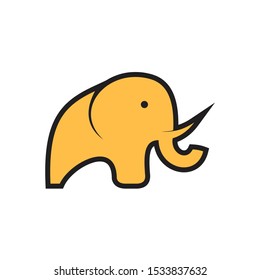 ilustration of elephant logo stock
