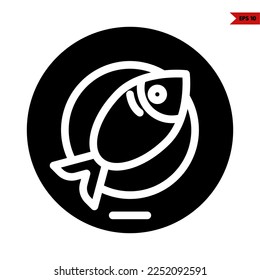 ilustration of fish glyph icon