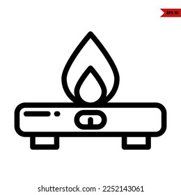 ilustration of gas stove line icon