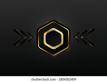 hexágono abstracto en color gradiente colorido.vector libre