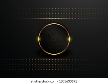 fondo premium negro y dorado en brillo.vector libre