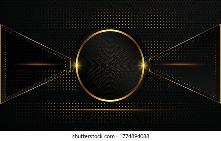 ilustration graphic vector of black and golden color background  free vector 