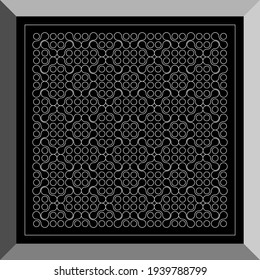 Schwarz-Weiß-Briefmarken in Line-Style-Design-freier Vektorgrafik