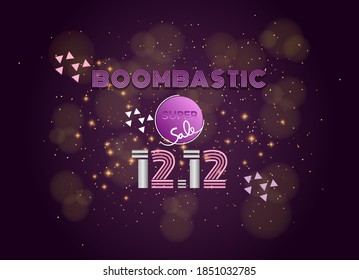 ilustration graphic vector of Boombastic banner promo 12.12 sale free vector