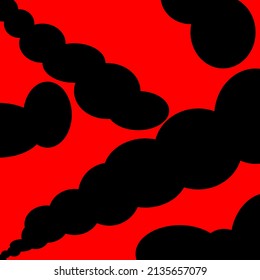 ilustration graphic vector of cloud black with background red