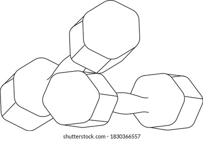 ilustration graphic vector of dumbell
