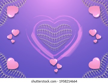 ilustration graphic vector of heart abstract background  free vector