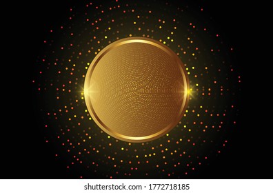 ilustration graphic vector of luxury golden  rounded background suitable for desktop.free vector