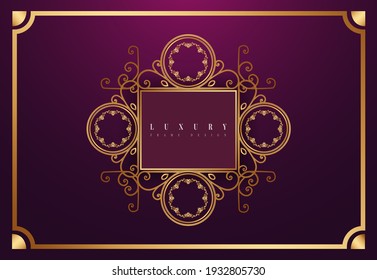 ilustration graphic vector of luxury golden rectangle frame in gold for digital printing company free  vector