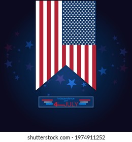 ilustration graphic vector of memorial day of america 4th of july free vector
