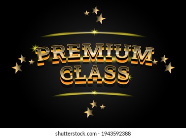 ilustration graphic vector of premium text effect in gold and brown gradient background for gaming company free vector