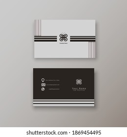 tarjeta de negocio simple en esquemas marrón y blanco colores vector libre