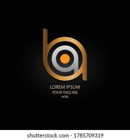 ilustration graphic vector of simple monogram A and B logo in gold and silver color.free vector