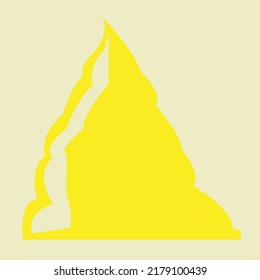 Ilustration graphics of symbol poop (TAI) yellow perfect for education  content or design other