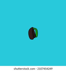 Ilustration of growing seed. A simple flat vector