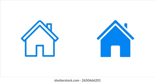 Ilustration Home button icons set. Home page icon. Simple house symbols. Building icon. Vector illustration.