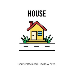 Ilustration House, Image of house, vector, home, colorful
