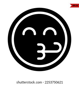 ilustration of kiss glyph icon