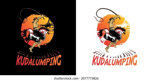 the ilustration of Kuda Lumping, the traditional dance from Java 