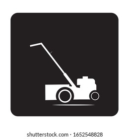  Illustration von Rasenmäher-Symbol-Vektorillustration