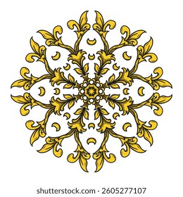 ilustration leaf for element editing ornament 