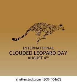 Ilustration leopard brown colour symbolizing is Internasional leopard day.