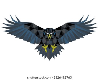 ilustration logo of eagle polygonal style