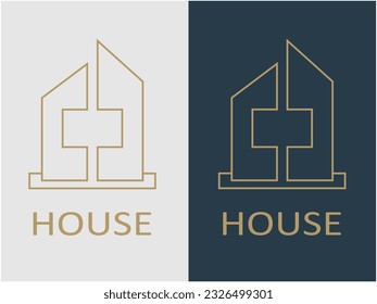 ilustration logo of house our real estate