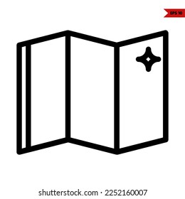 ilustration of maps line icon