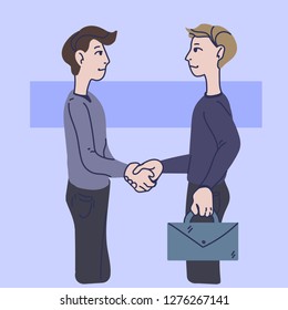 ilustration of men shaking hans
