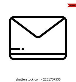 ilustration of message line icon