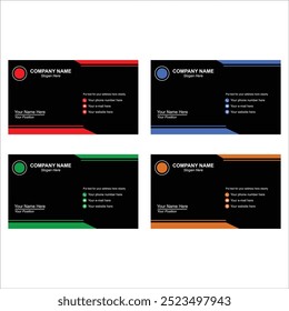 Ilustration Modern Minimal Business Card Design with the Best Color Combinations. 