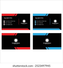 Ilustration Modern Minimal Business Card Design with the Best Color Combinations. 