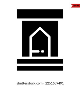 ilustration of mosque glyph icon