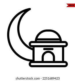 Icono de la línea de mezquita