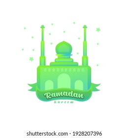 Illustration Moschee Logo Design Vektor