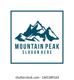 Ilustration of Mountains with river logo vector template