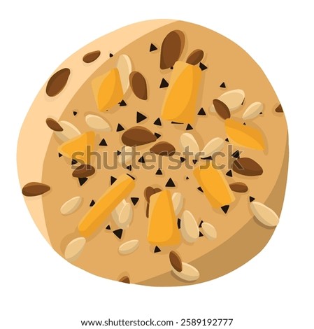 Ilustration of Nori and Cheese Pine Nut Cookies