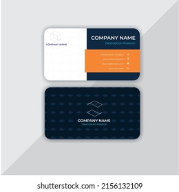 Ilustration Orange and Navy shape visit card