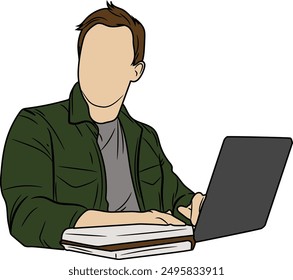 Ilustration of People working in office Vector