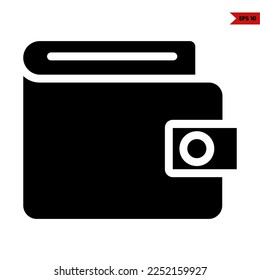 ilustration of purse glyph icon
