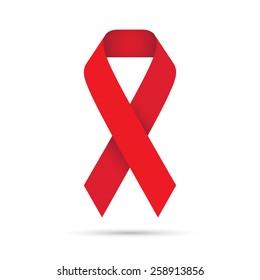 Ilustration of red ribbon ,AIDS HIV icon .Vector eps10