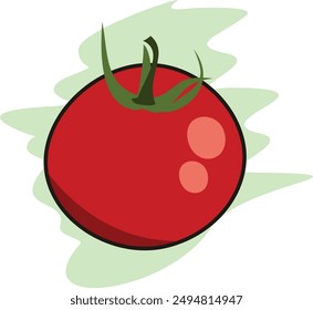 Ilustración del Vector de tomate rojo 